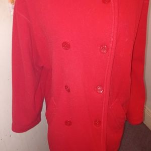 Liz Claiborne (Lizwear) Red Light Weight Pea Jacket.